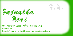 hajnalka meri business card